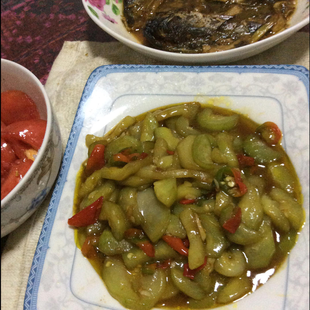 家常蚝油丝瓜 Loofa with Oyster Sauce