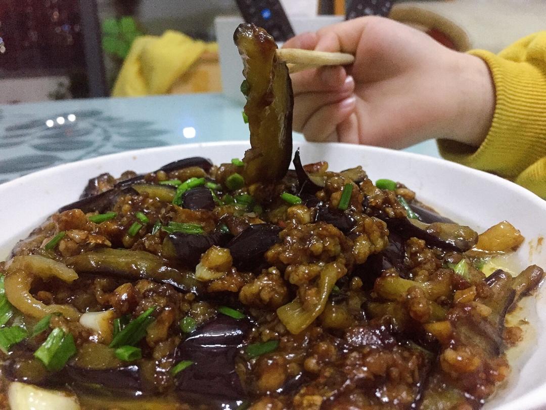 红烧肉沫茄子