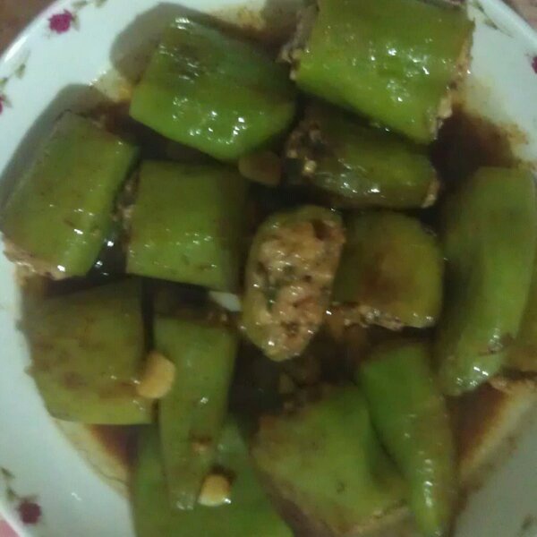 虎皮青椒嵌肉沫