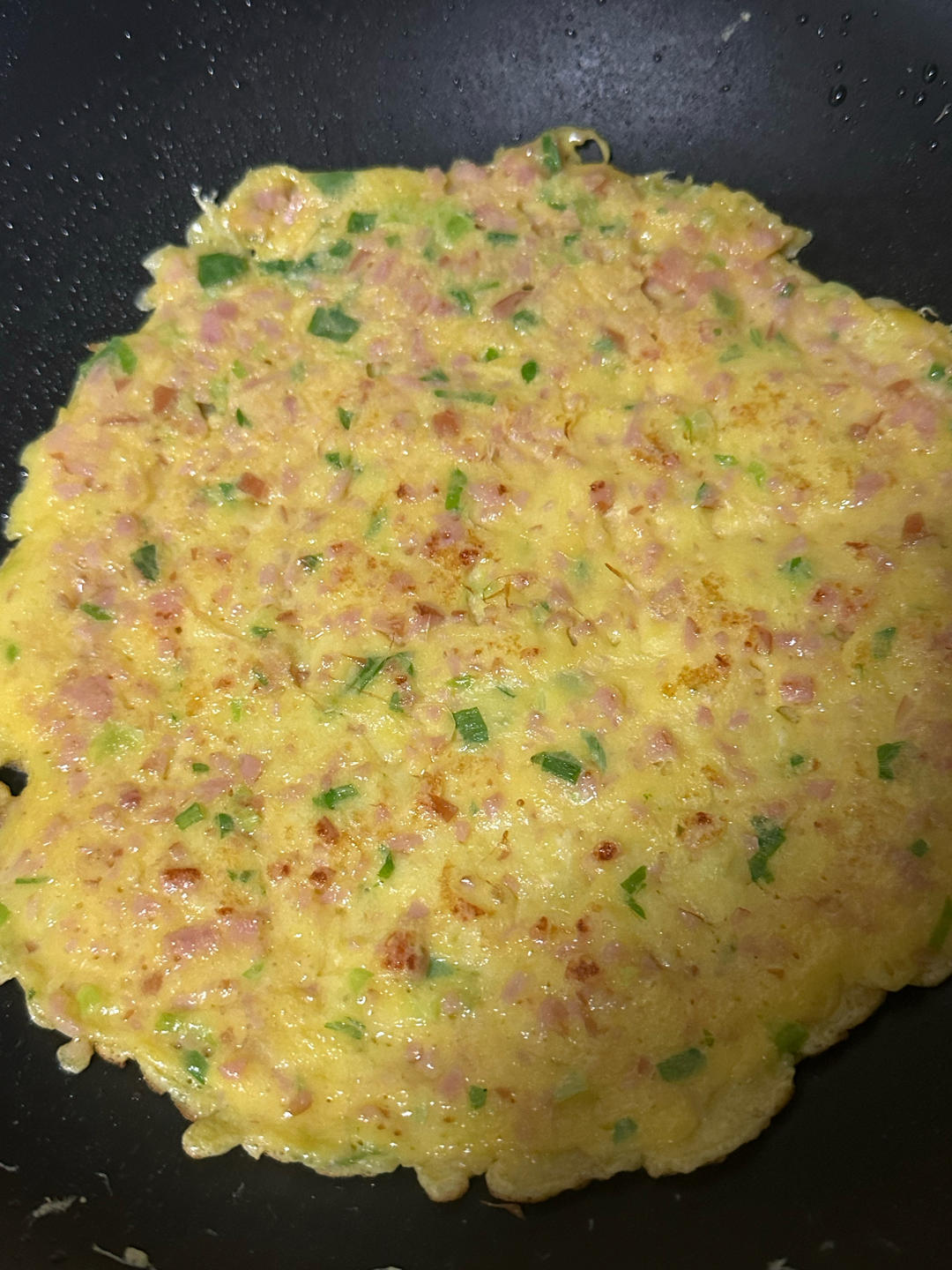葱花火腿鸡蛋饼 快手营养早餐
