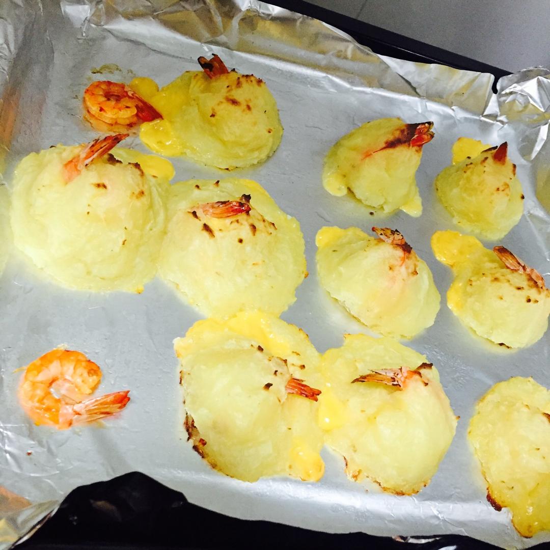 土豆芝士虾球（烤箱版）