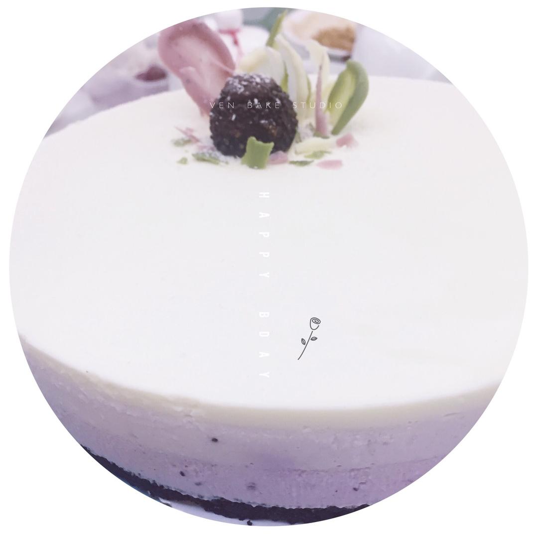 渐变蓝莓冻芝士蛋糕（免烤）