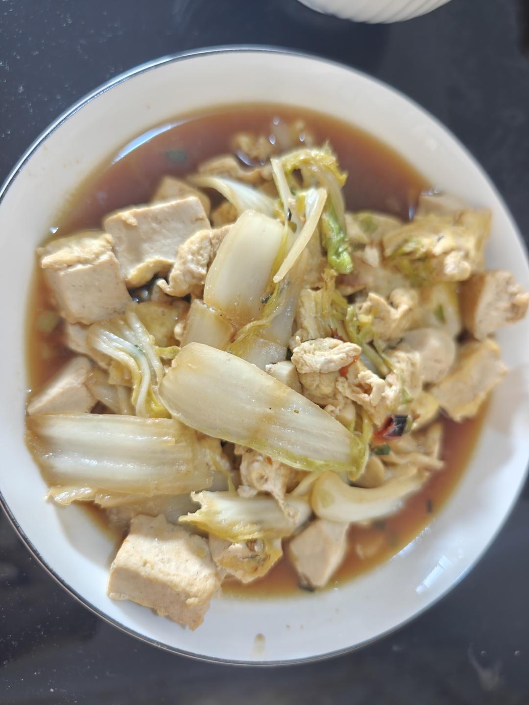 超级下饭的娃娃菜炖豆腐