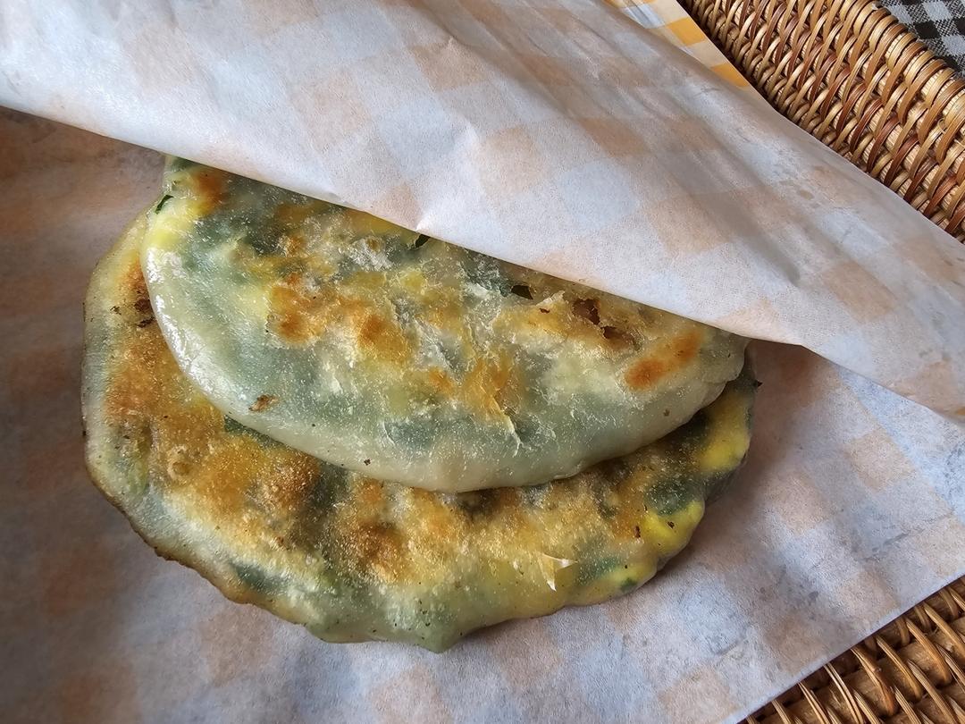 皮薄馅大～韭菜鸡蛋饼
