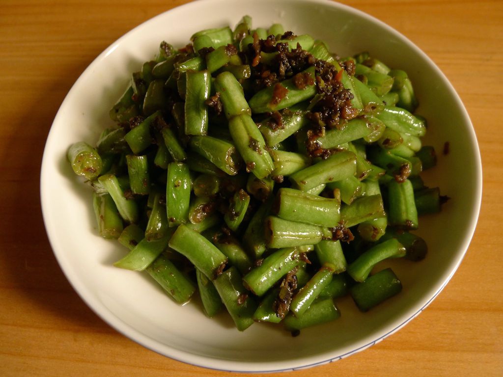 榄菜肉末四季豆