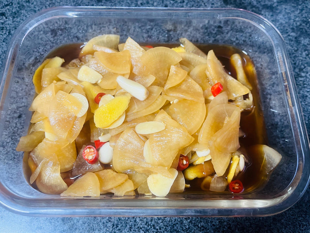 酸甜爽口白萝卜咸菜