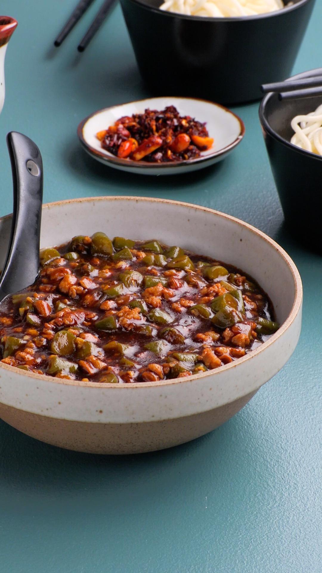 肉末豆角打卤面