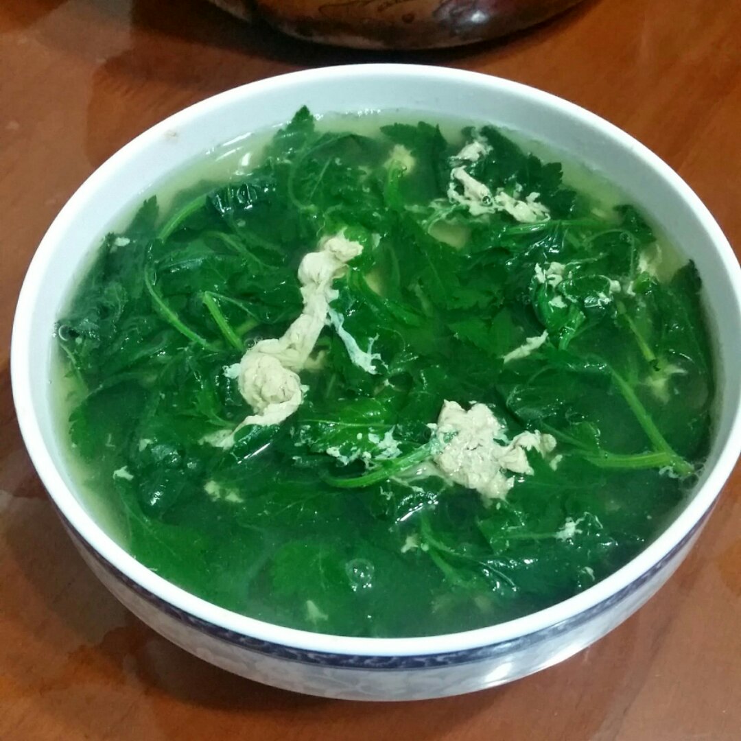 菊叶蛋汤