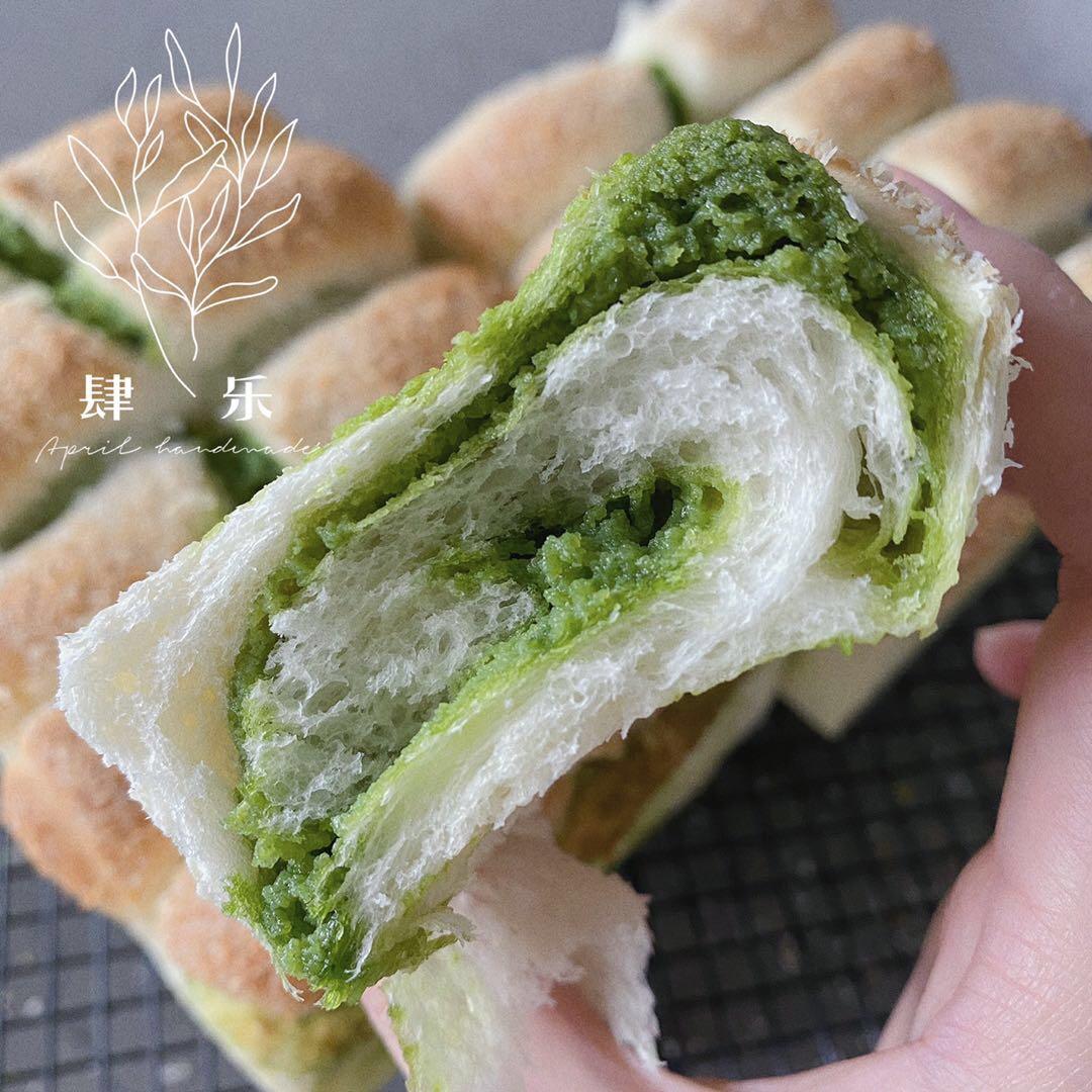 抹茶奶酥小金砖（70%中种吐司）