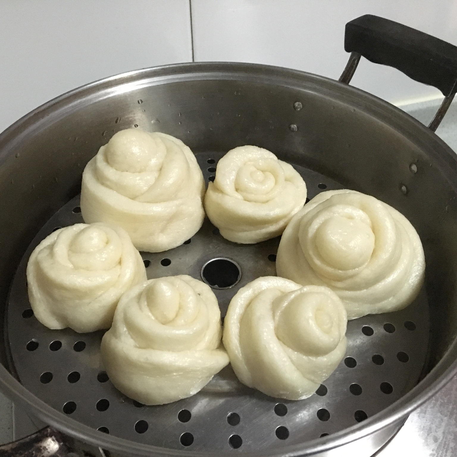 紫薯玫瑰馒头