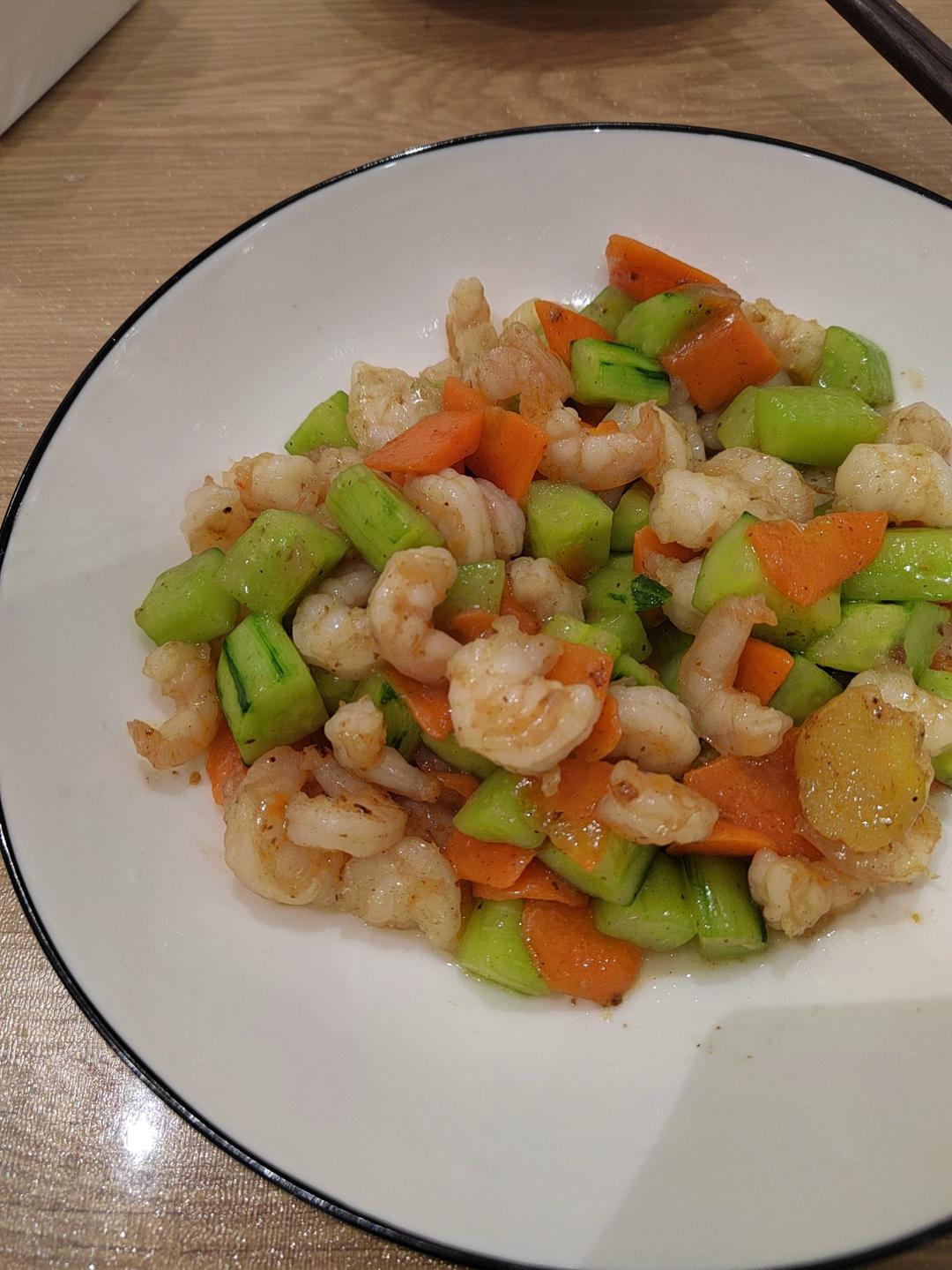 虾仁炒黄瓜