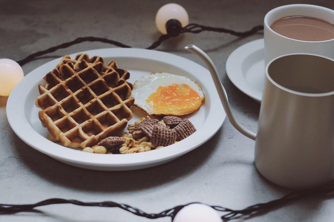 酵母版无油葡萄干华夫饼
