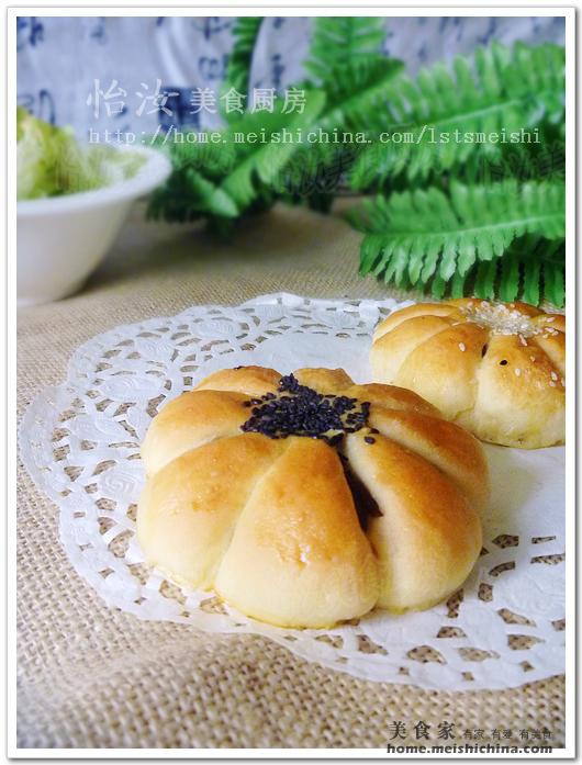 花样红豆沙面包的做法