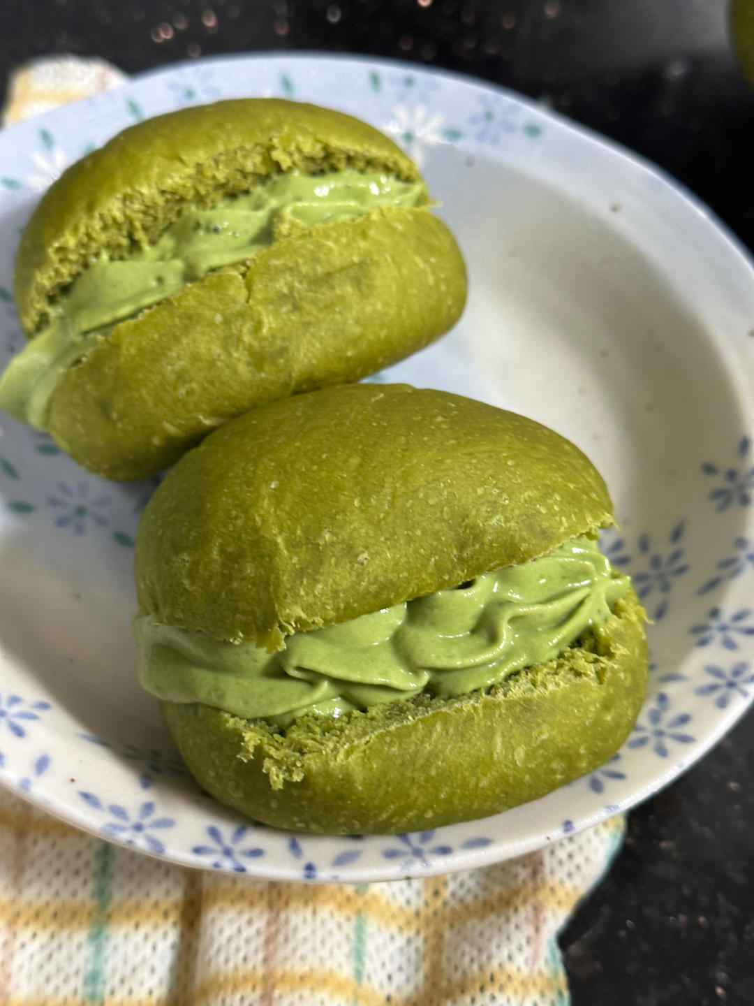 抹茶冰心小面包