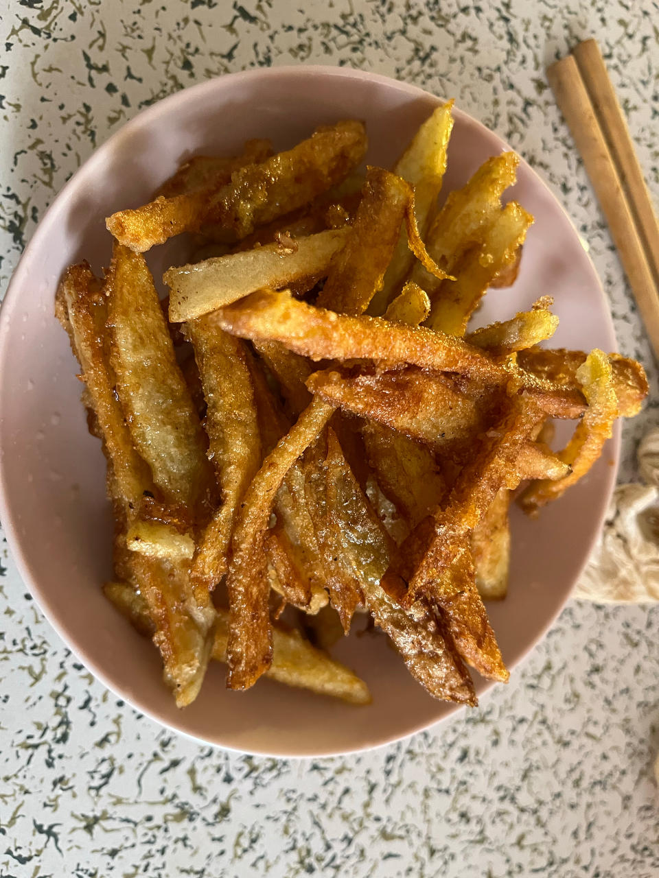 最简单炸薯条，比买的还好吃