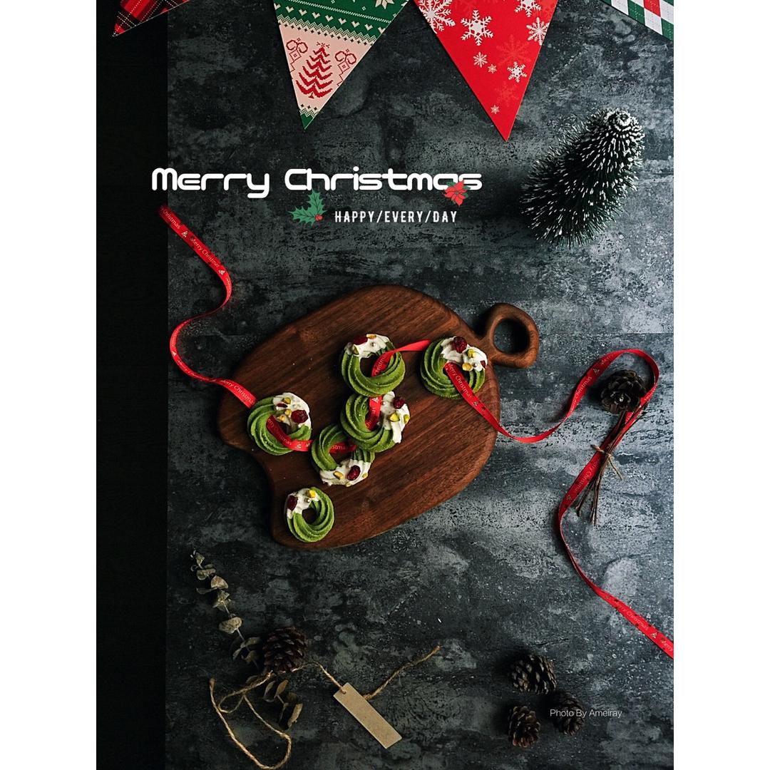 【圣诞】花环小曲奇 Christmas Wreath