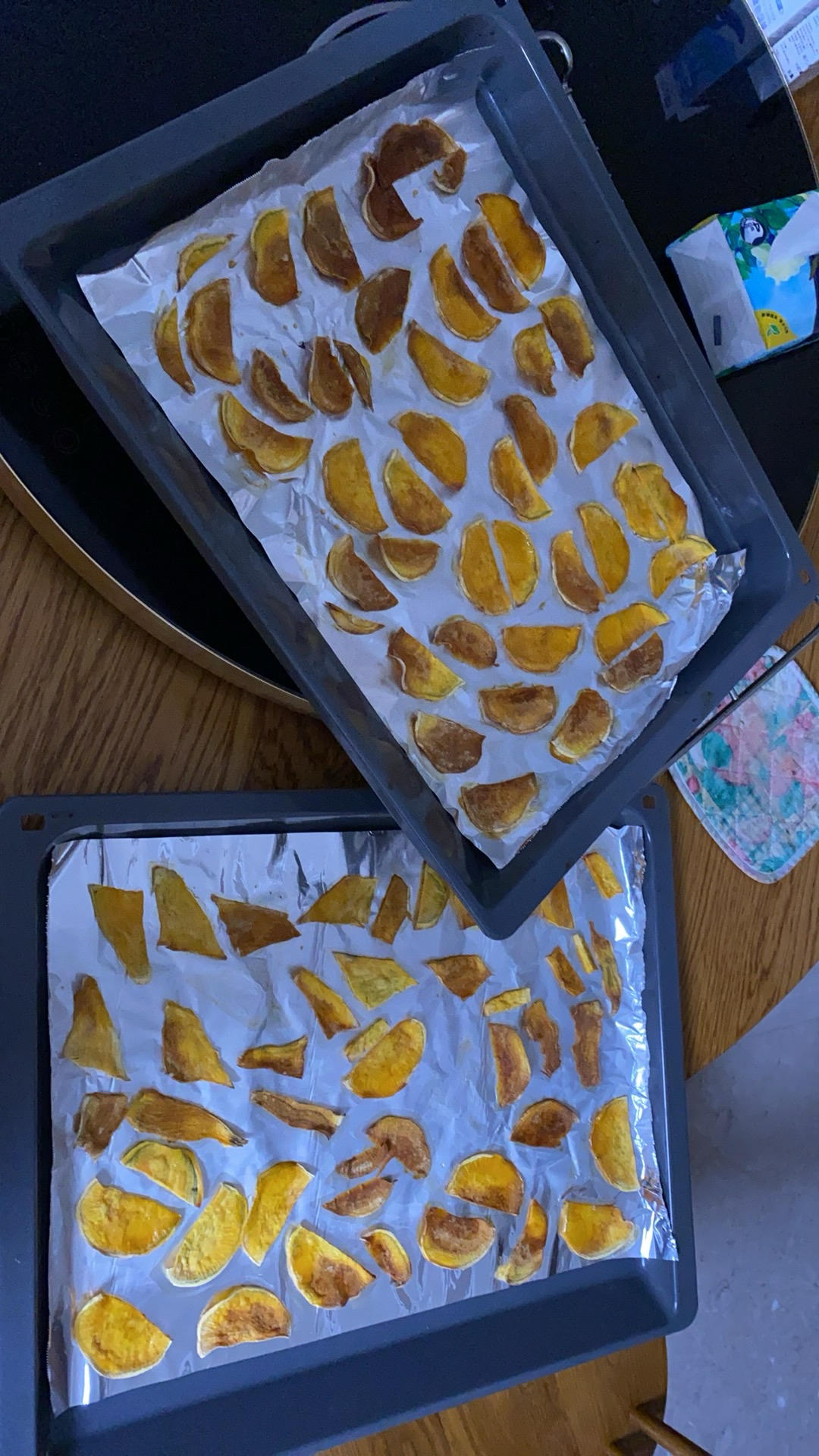 保证脆的烤红薯片（无油）