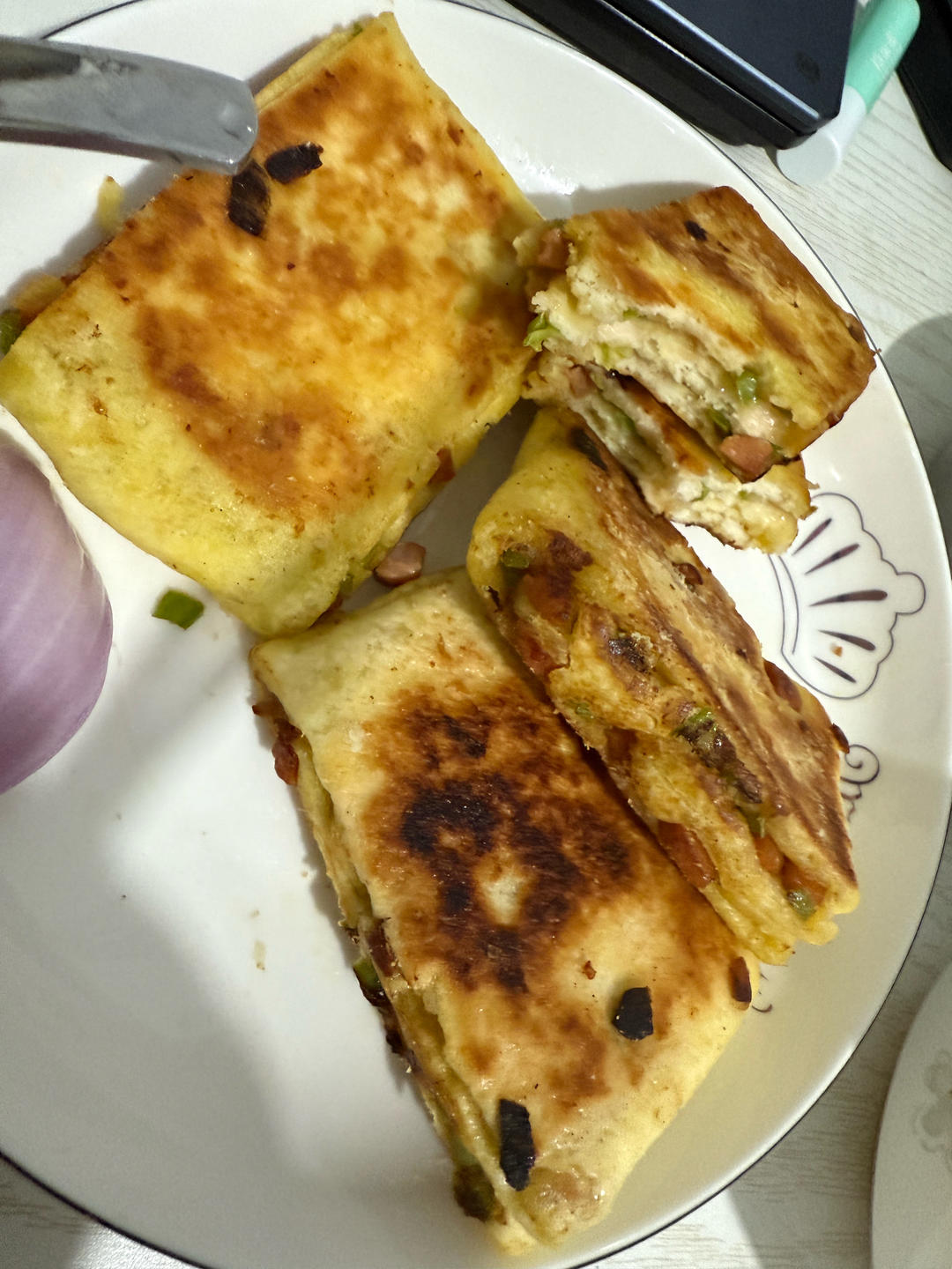 青椒火腿饼