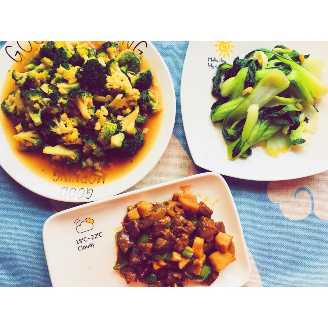 家常菜~杏鲍菇烧牛肉粒