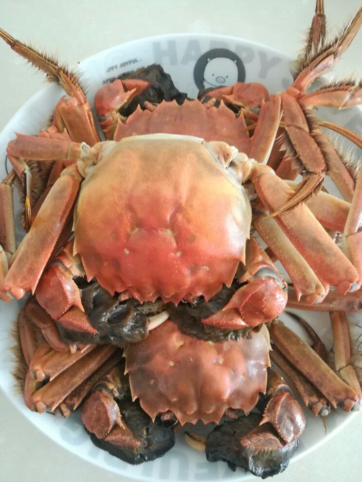 樱花如烟做的清蒸毛蟹