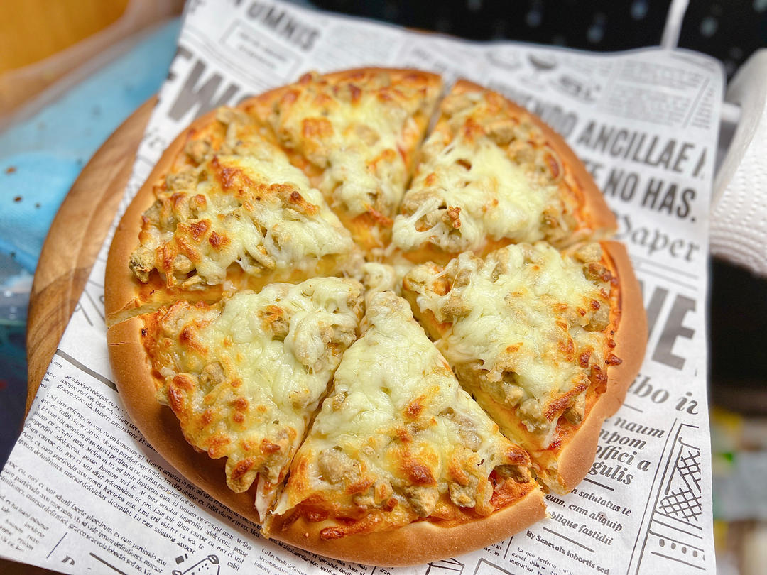 鲜虾🍤培根披萨🍕“内附敲好吃的饼皮做法”