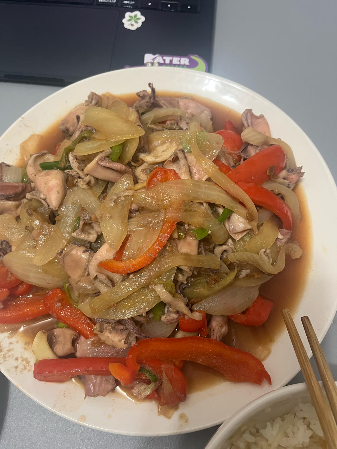 爆炒笔管鱼（海兔）
～配米饭