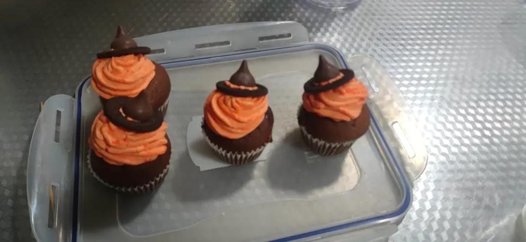 【万圣节】女巫帽子cupcake—美的T7-L382B智烤大师