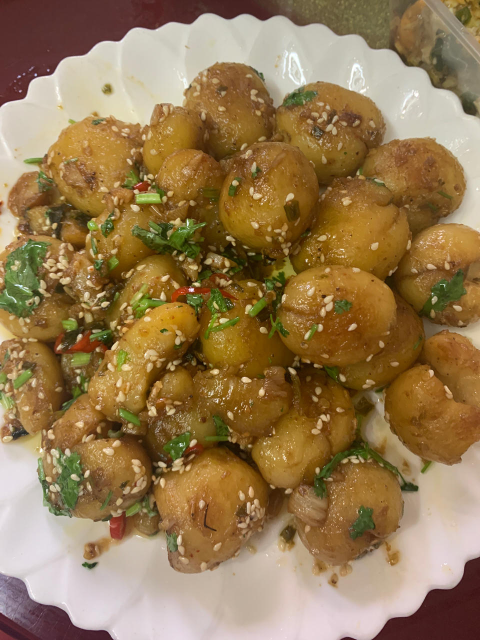 孜然香辣煎小土豆