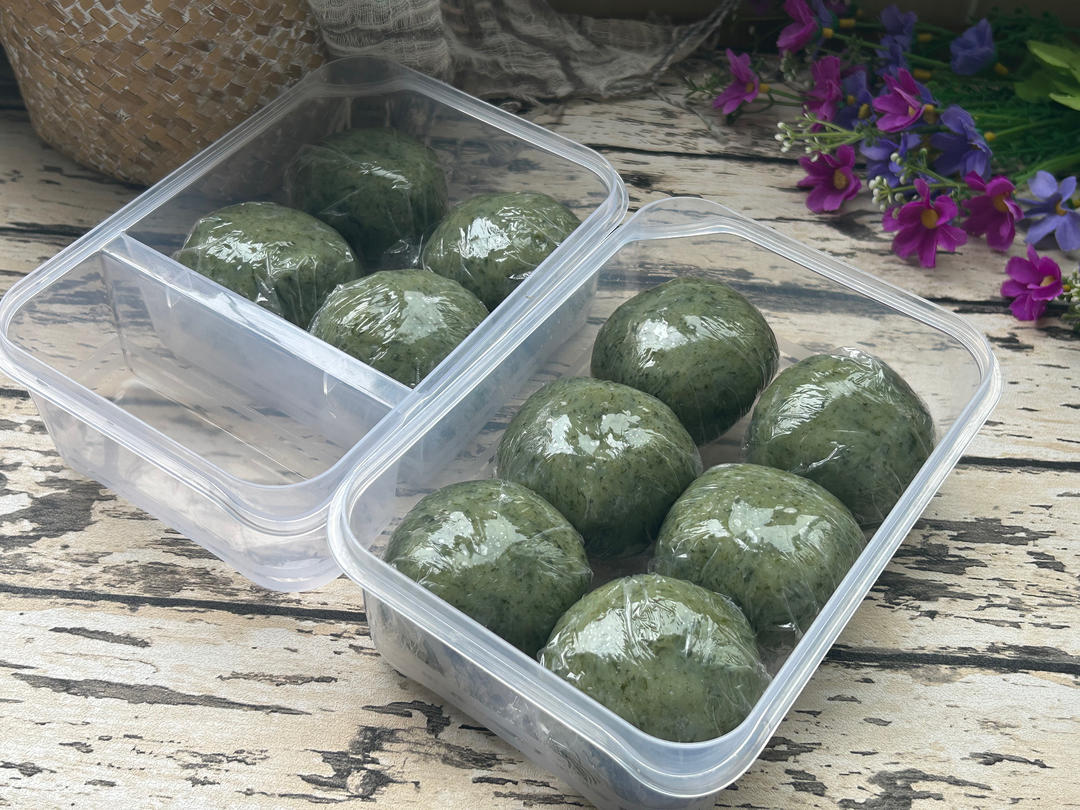 三种口味的青团🌸放三天都不硬 附艾草保存方法 馅料制作方法