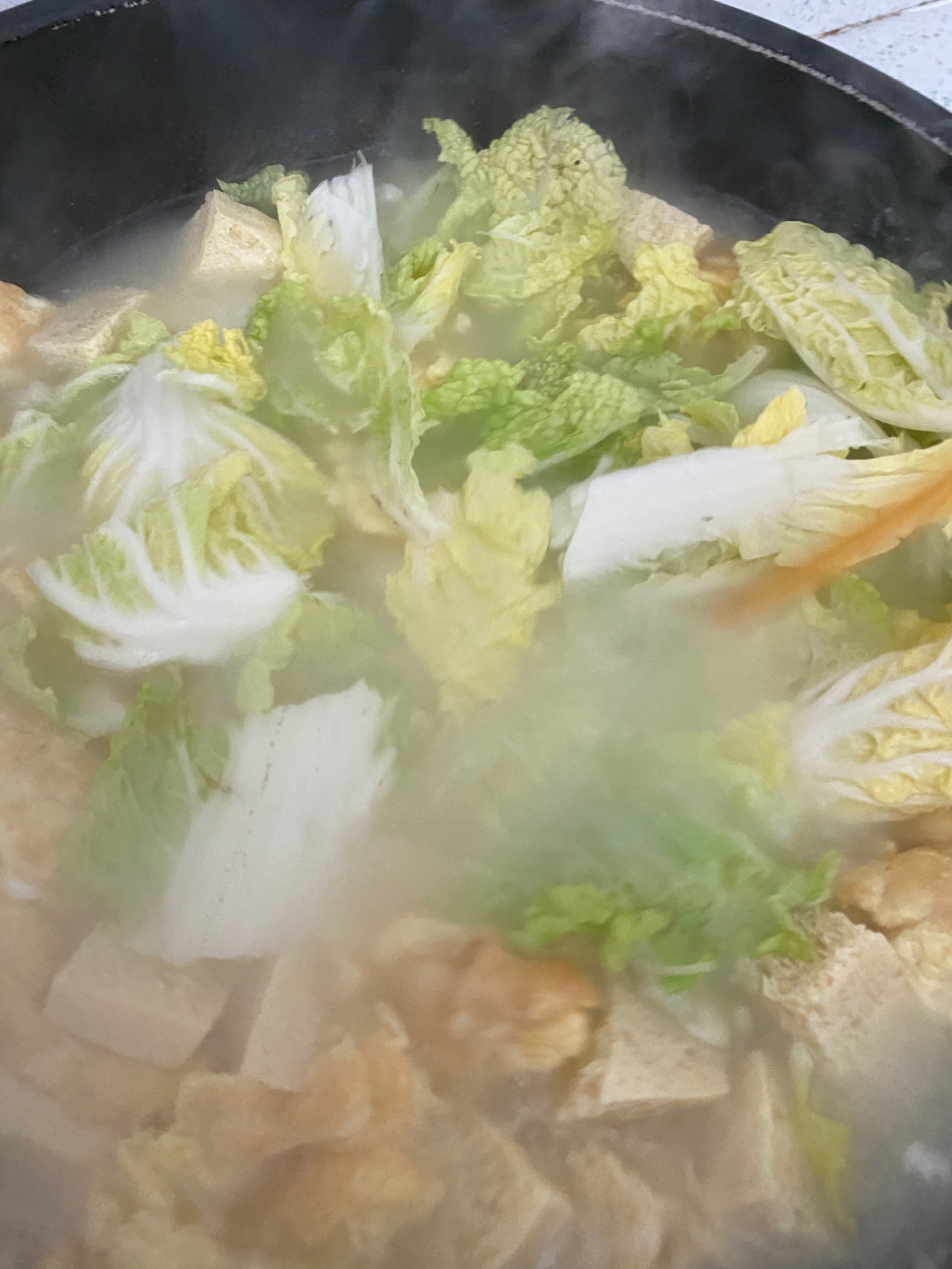 白菜豆腐鸡蛋汤的做法