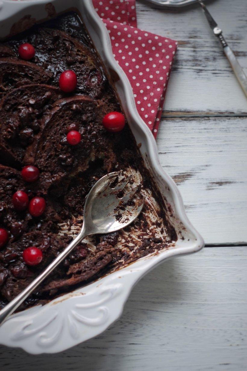 蔓越莓热巧面包布丁（浸润吐司）