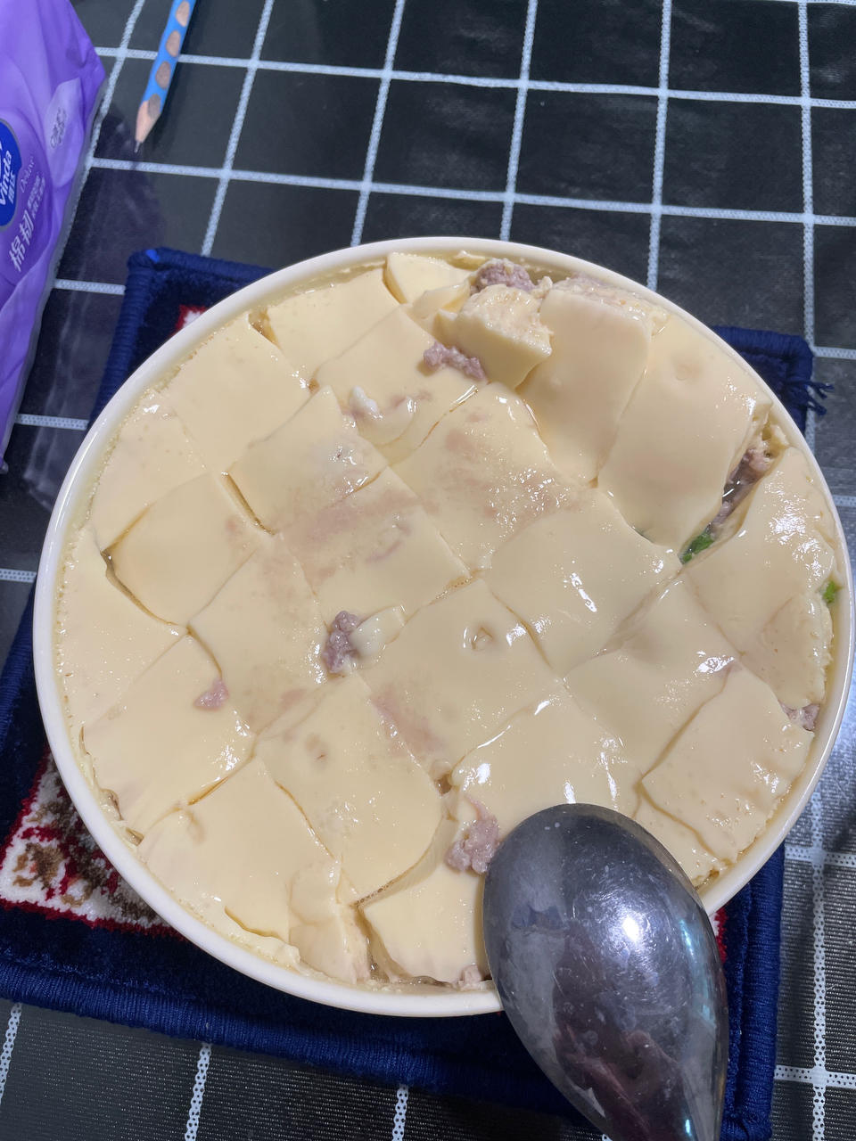 肉饼蒸水蛋