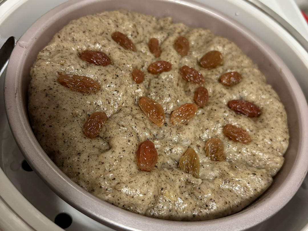 奶香黑芝麻发糕