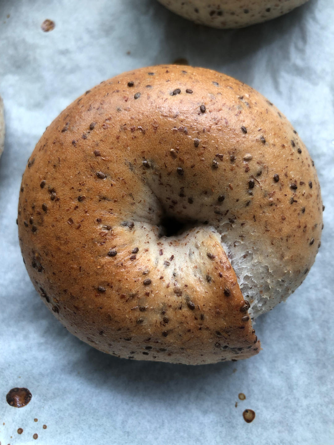 无油无糖全麦奇亚籽贝果