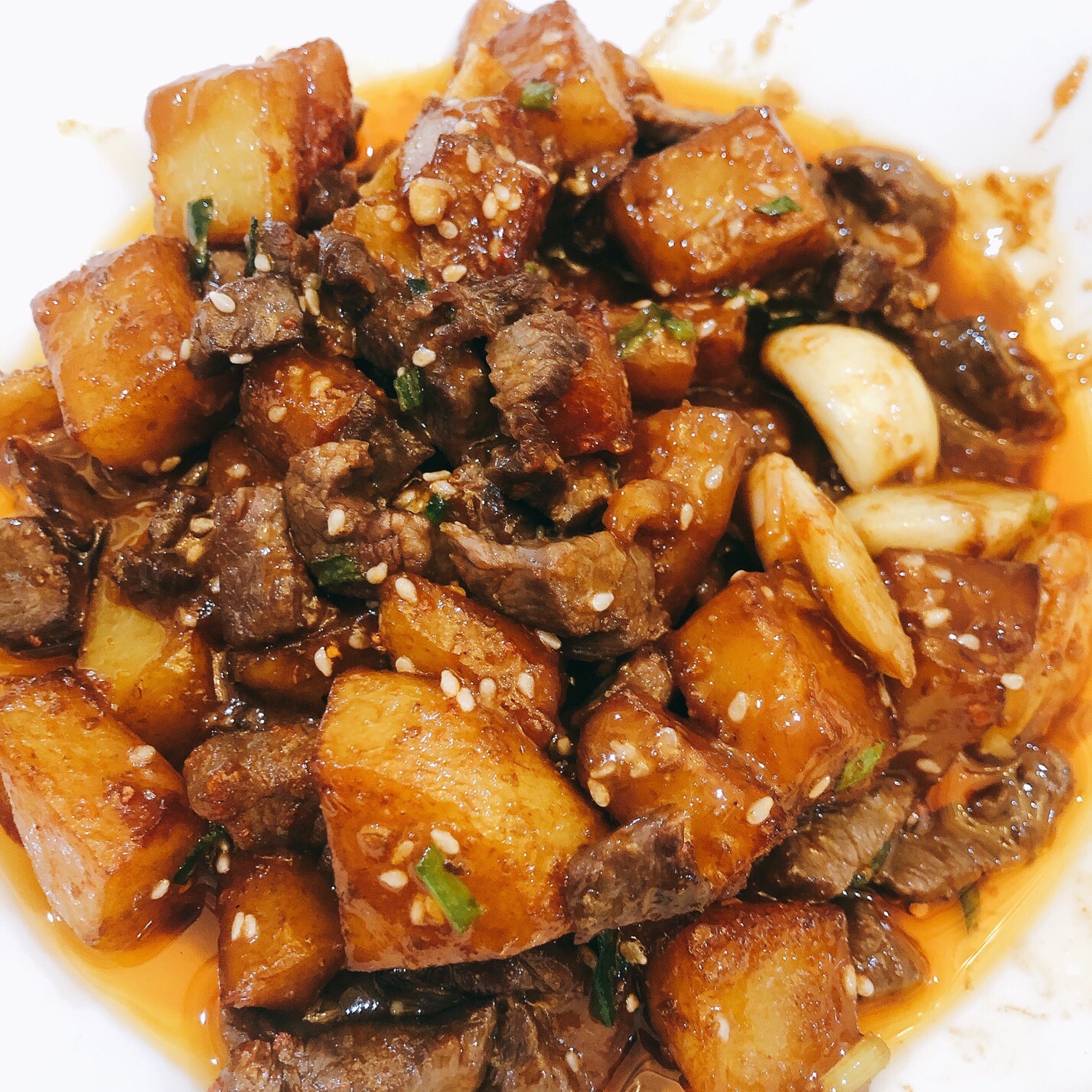 下饭王炸💥孜然土豆牛肉粒🐂的做法