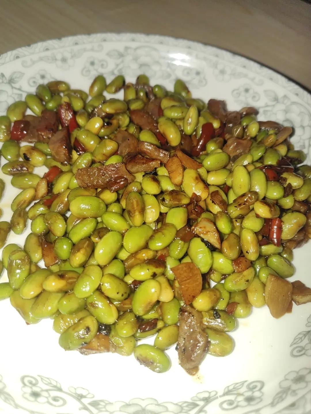 剁椒毛豆炒腊肠