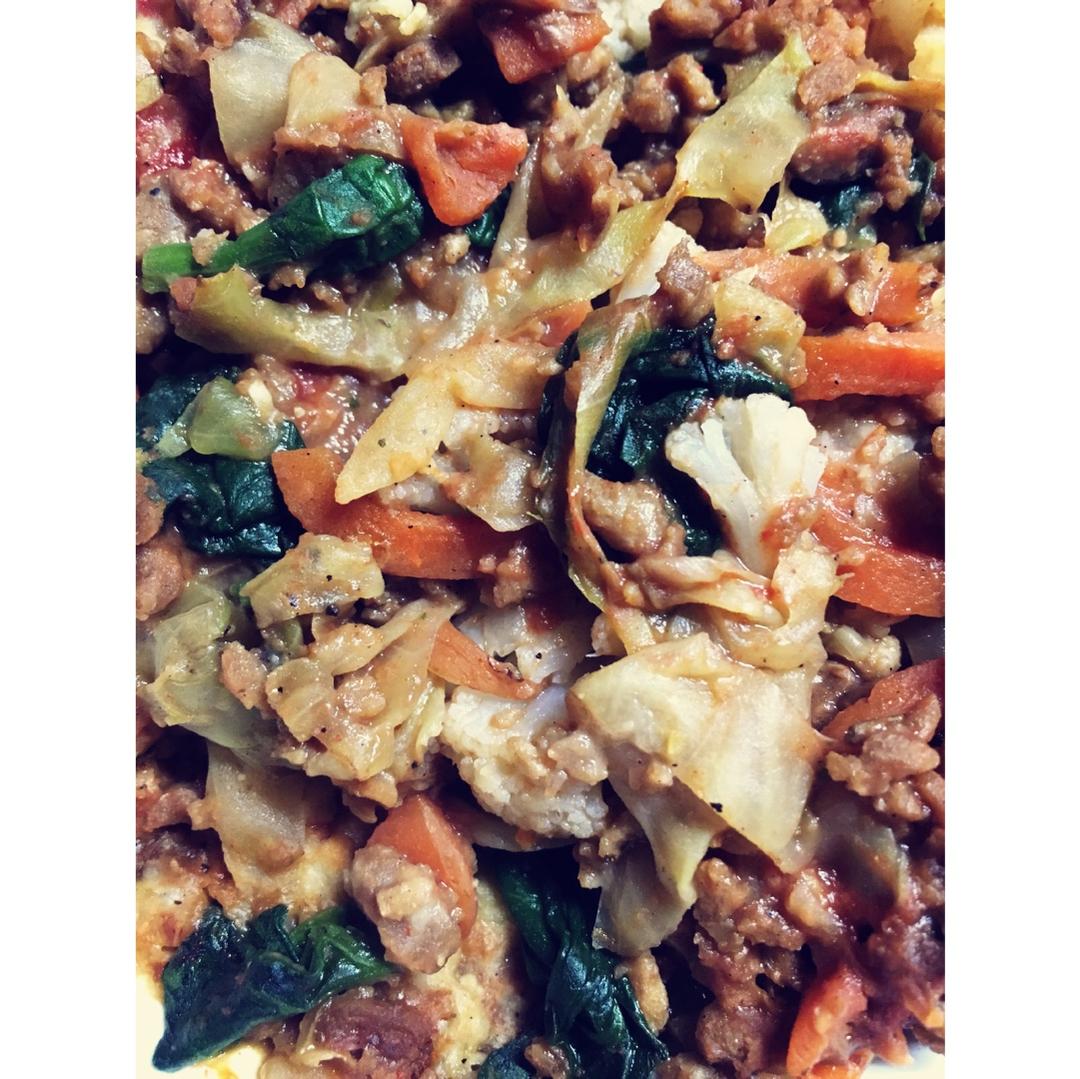 鹰嘴豆泥菜花米拌饭