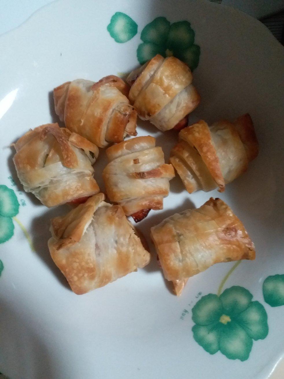 快手早餐：手抓饼变可颂面包（空气炸锅）