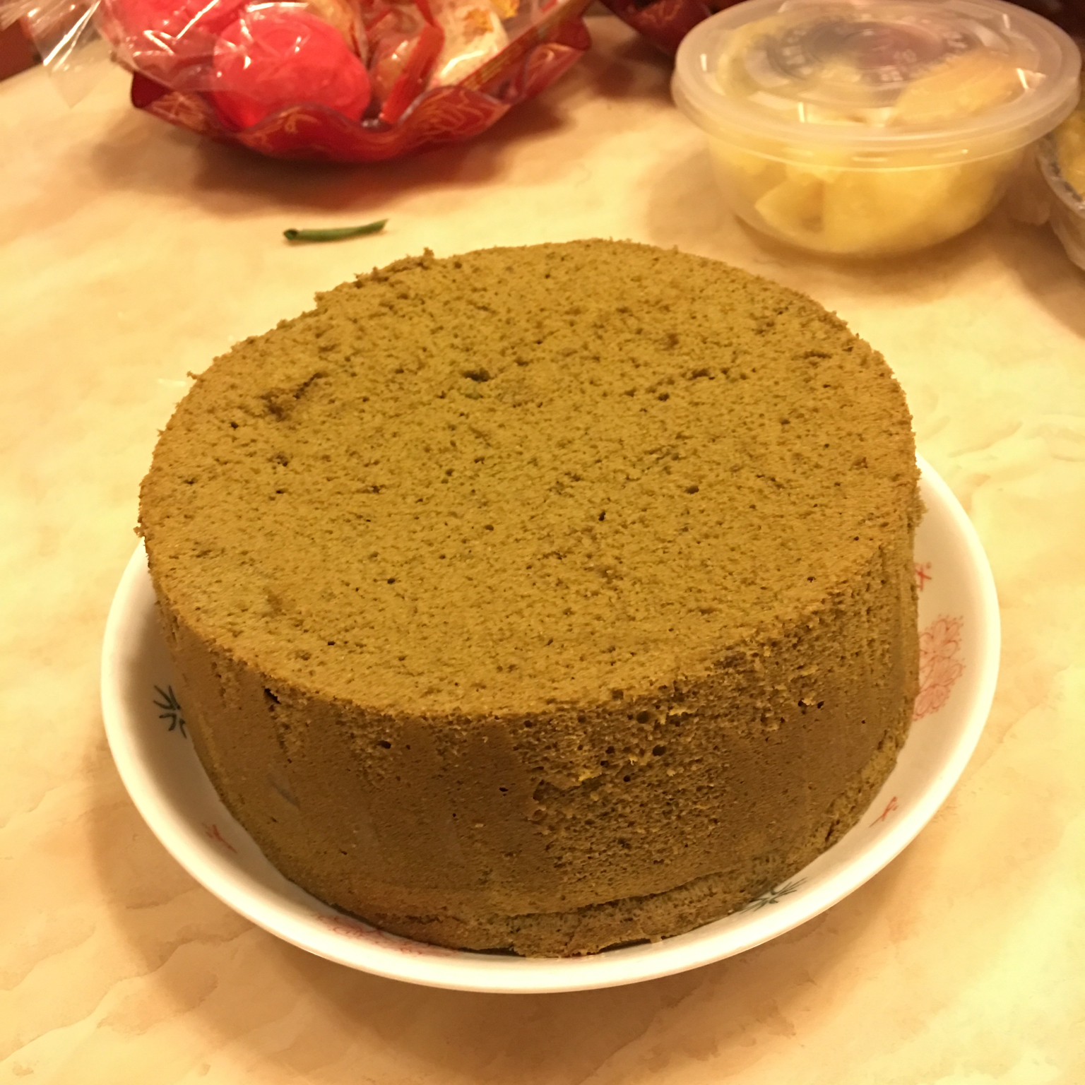 六寸抹茶戚风蛋糕