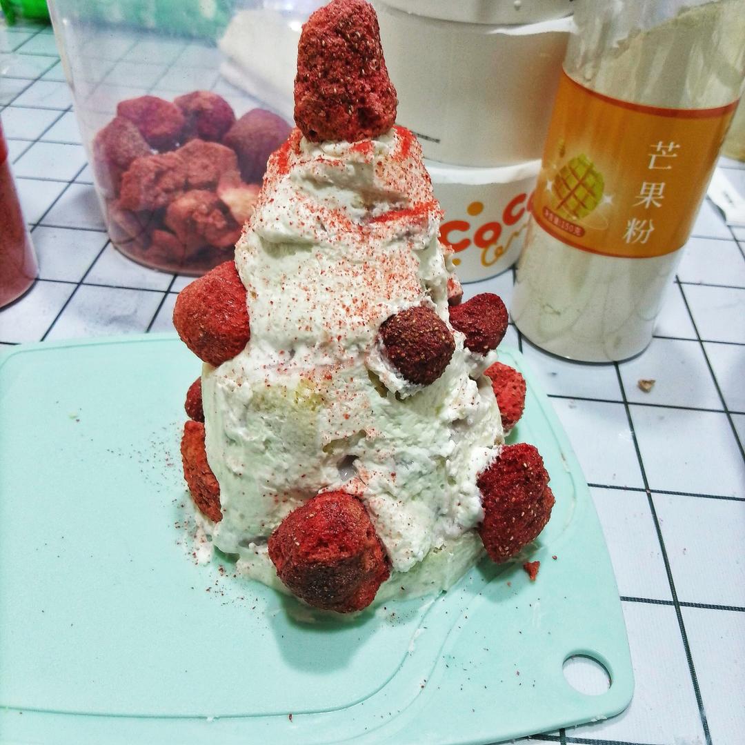 复刻网红🎄圣诞树蛋糕！真的有手就会！