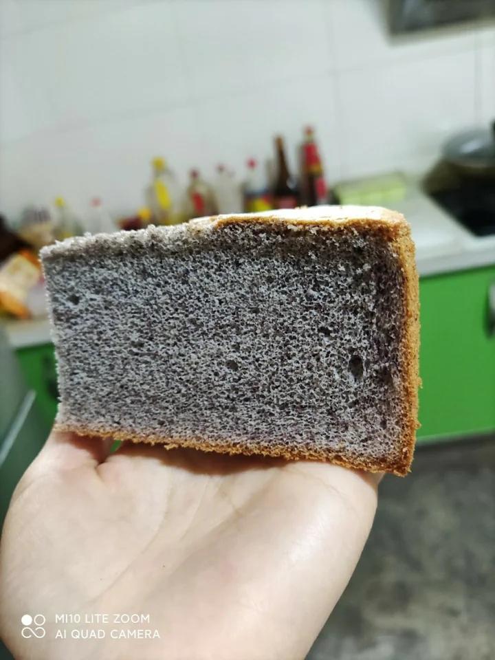 8寸黑米戚风蛋糕（消耗黑米粉）C32