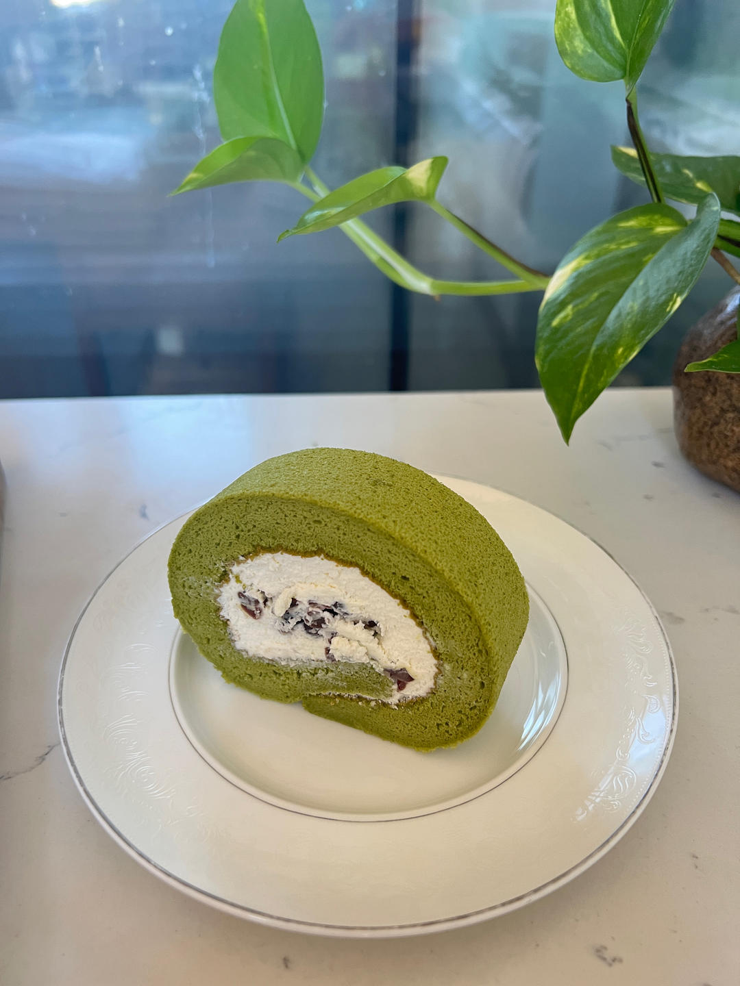 抹茶蜜豆蛋糕卷