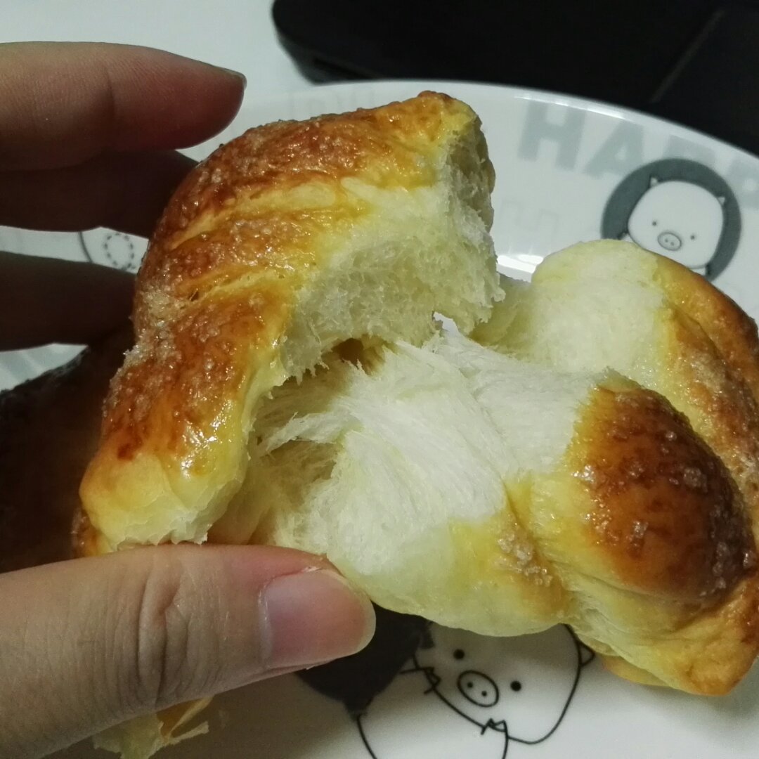 砂糖麻花面包（两股辫子）