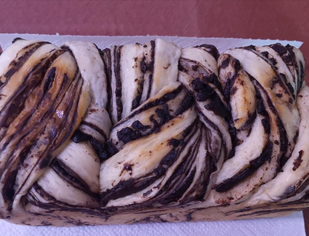 爆好吃大理石纹巧克力吐司