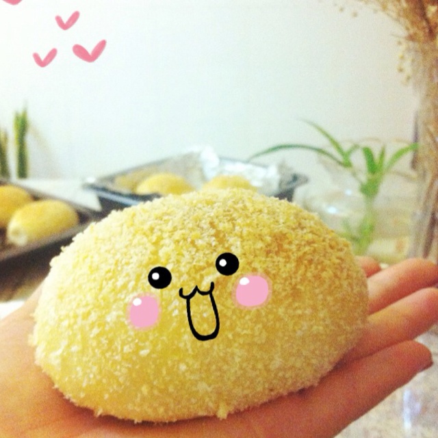 椰蓉豆沙面包