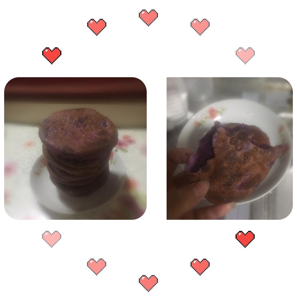 【小呆熊】牛奶紫薯发面饼