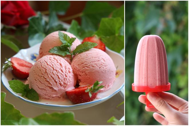 草莓酸奶冰淇淋/雪糕 Erdbeer-Joghurt-Eis的做法