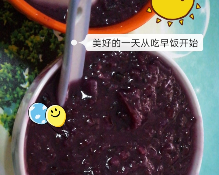 黑米紫薯粥的做法