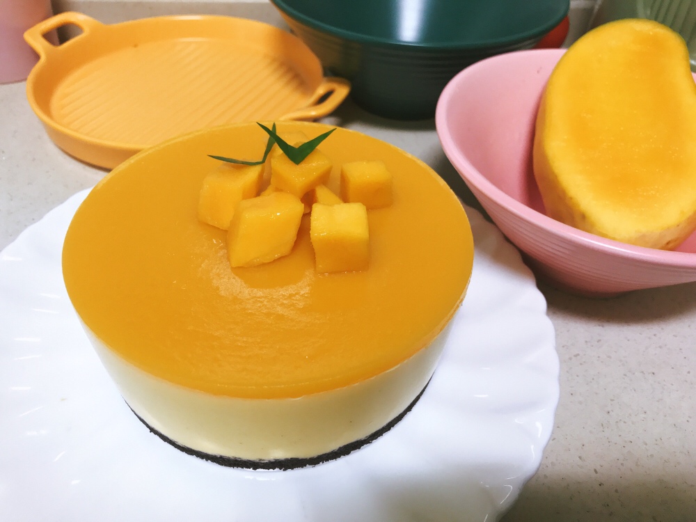 芒果酸奶慕斯蛋糕的做法 步骤4