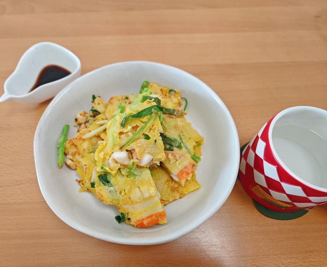做出跟餐厅一样酥嫩的【韩式海鲜葱饼】